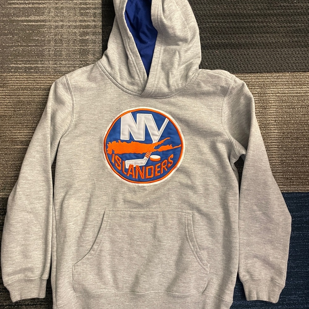 Gray NY Islanders Hoodie